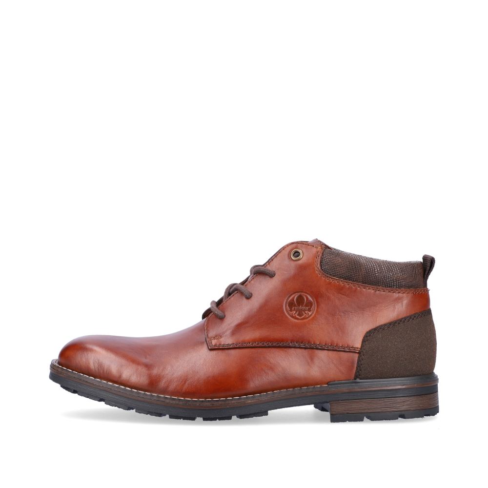 Rieker Men's Lace-Up Boots - Chestnut Brown
