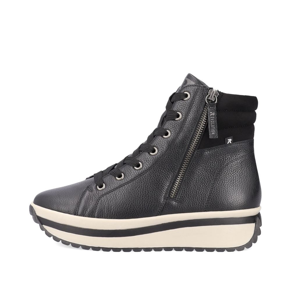 Riekerevolution Women's High-Top Sneakers - Steel Black