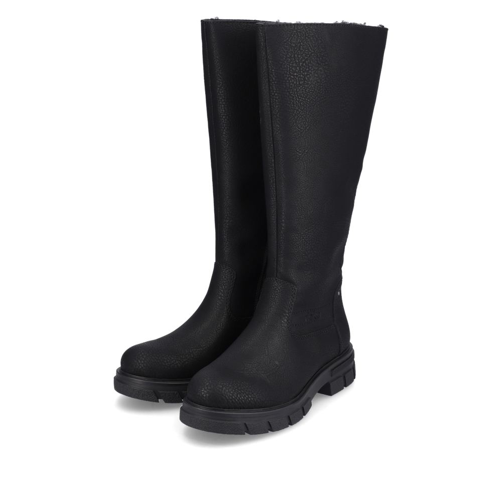 Rieker Women's High-Shaft Boots - Night Black