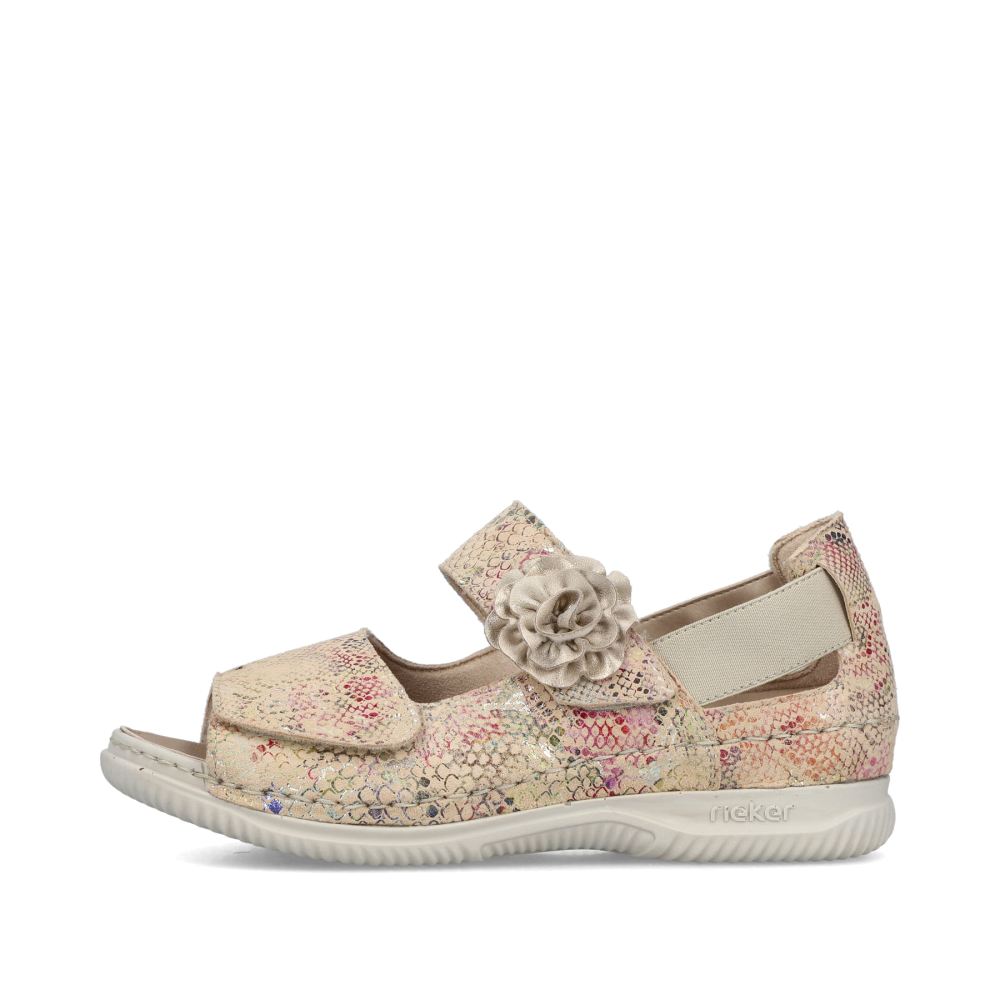 Rieker Women's Strappy Sandals Multi-Cream