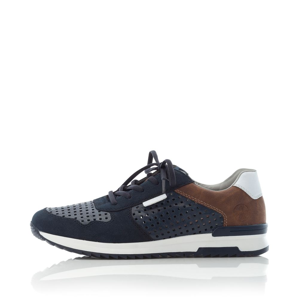 Rieker Men's Low-Top Sneakers - Steel Blue