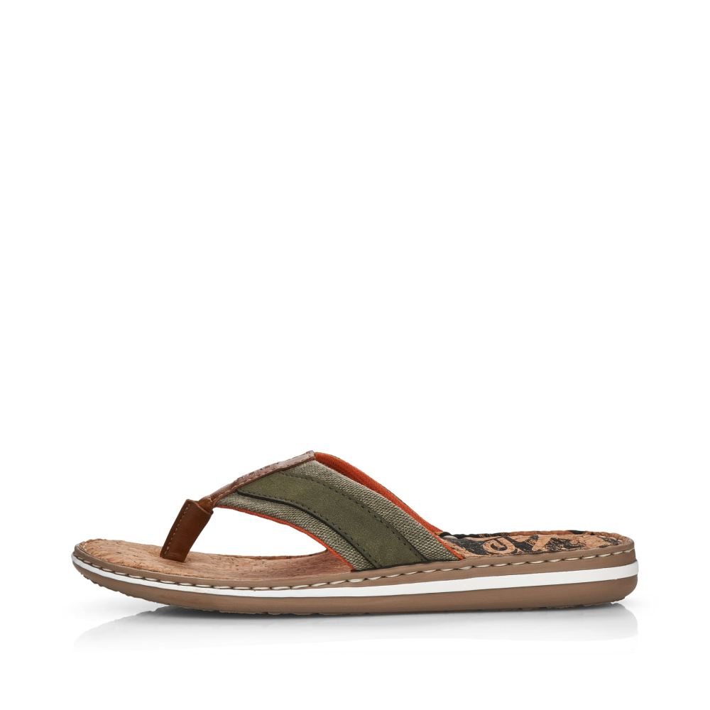 Rieker Men's Flip-Flops Olive Green