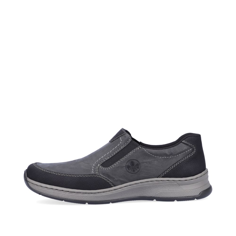 Rieker Men's Slippers - Asphalt Black
