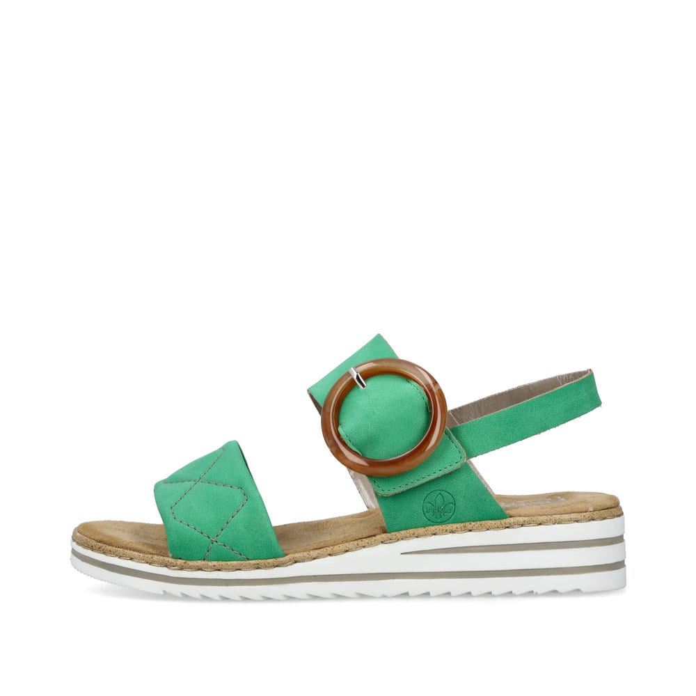 Rieker Women's Wedge Sandals Leaf Green