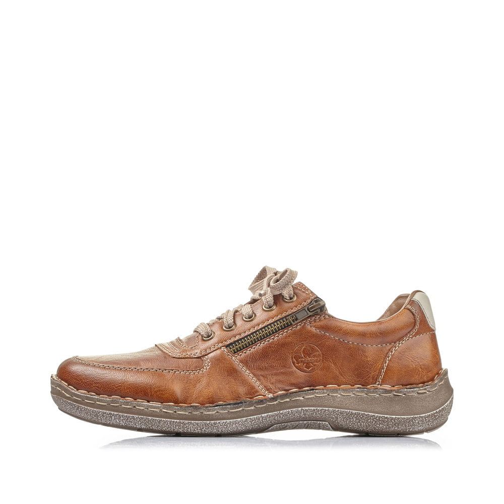 Rieker Men's Lace-Up Shoes - Caramel Brown
