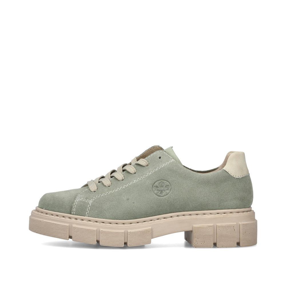 Rieker Women's Lace-Up Shoes - Mint Green