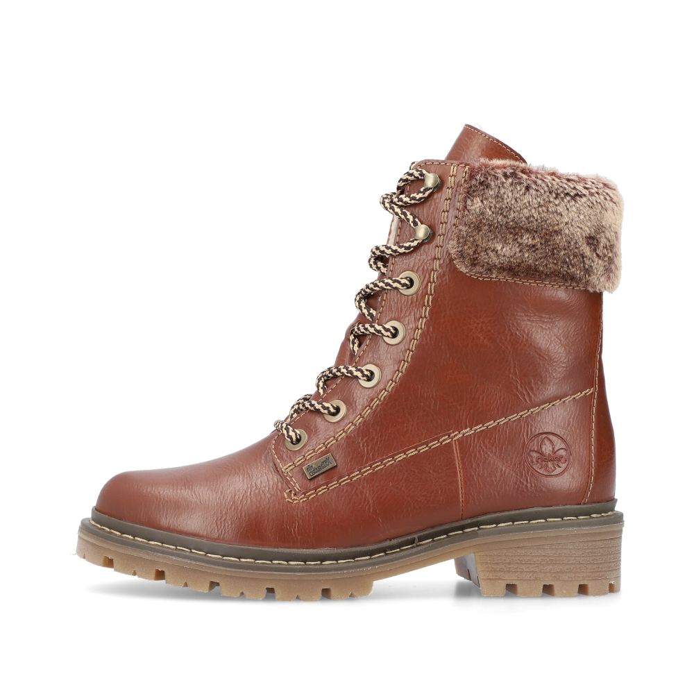 Rieker Women's Lace-Up Bootsfox Brown