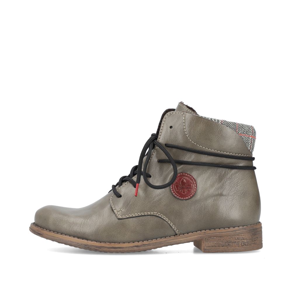 Rieker Women's Lace-Up Boots - Gray-Green