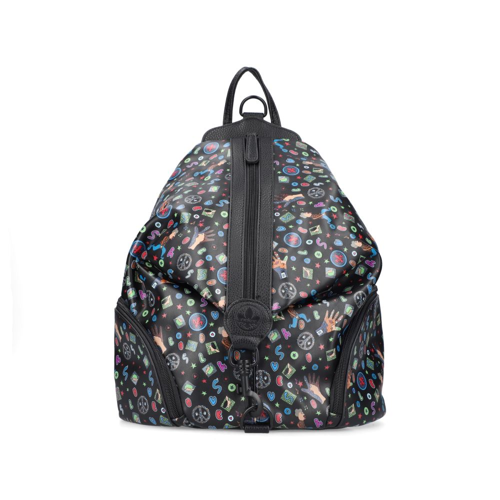 Rieker Women's Backpack Black Patterned