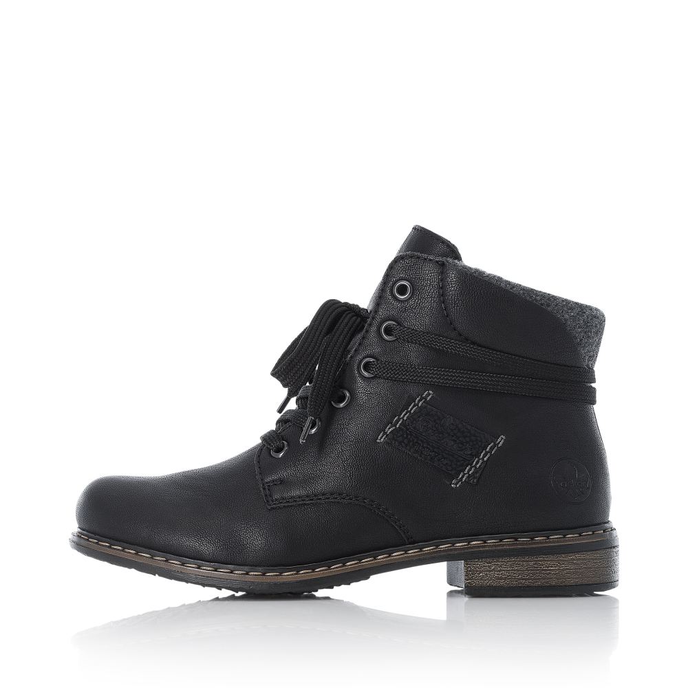 Rieker Women's Lace-Up Boots Asphalt Black