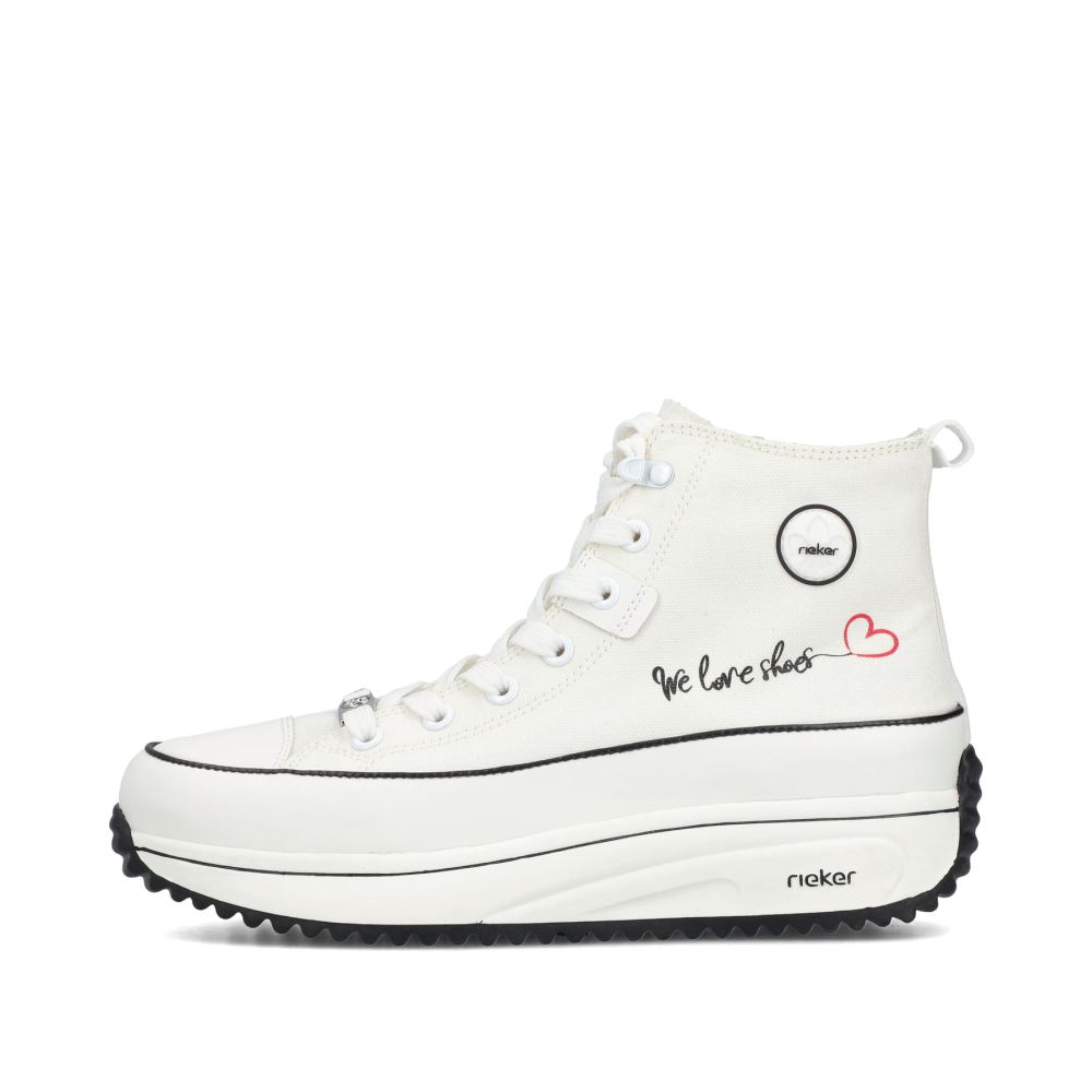 Rieker Women's High-Top Sneakersice White