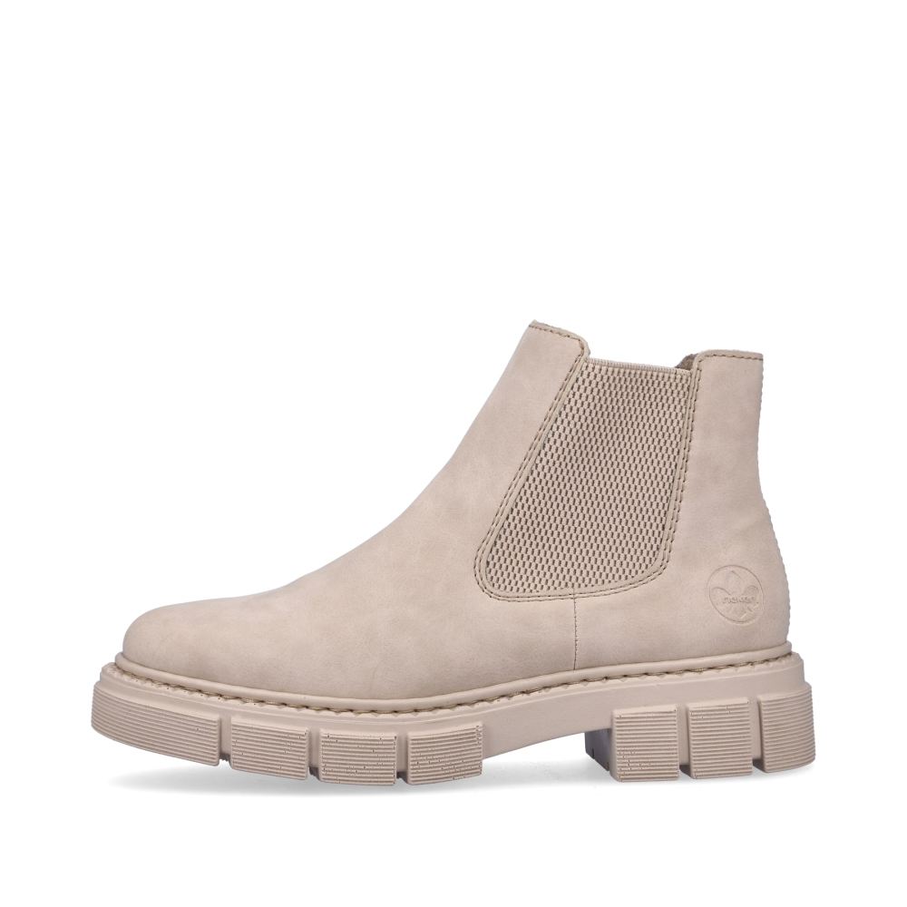 Rieker Women's Chelsea Boots Cream Beige