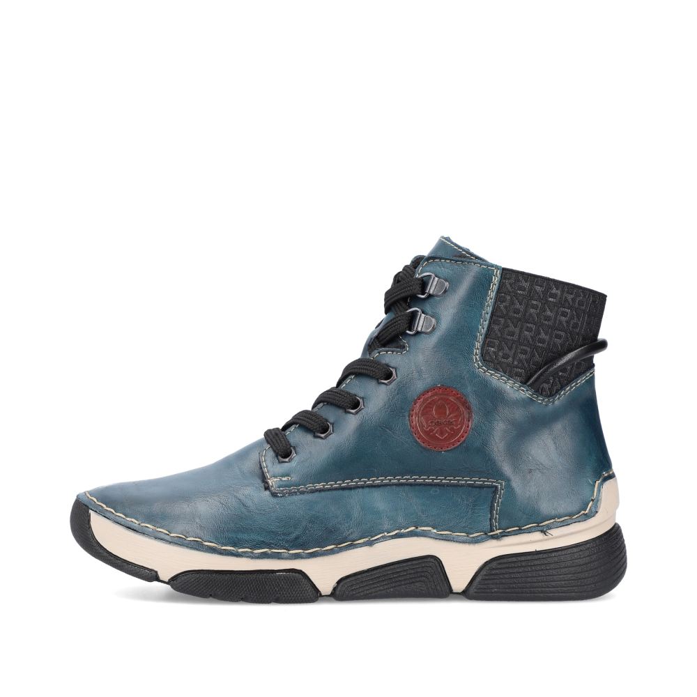 Rieker Women's Lace-Up Boots - Cyan Blue