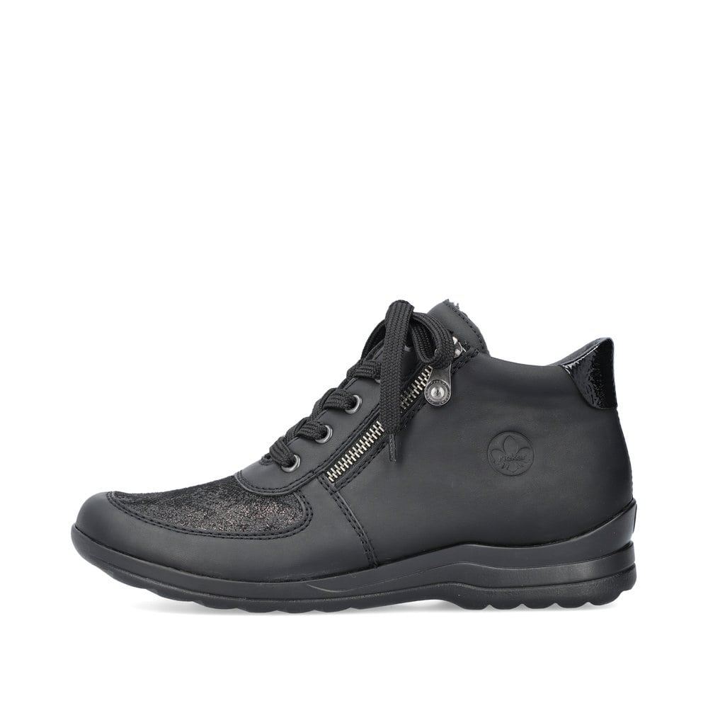 Rieker Women'slace-Up Boots - Deep Black
