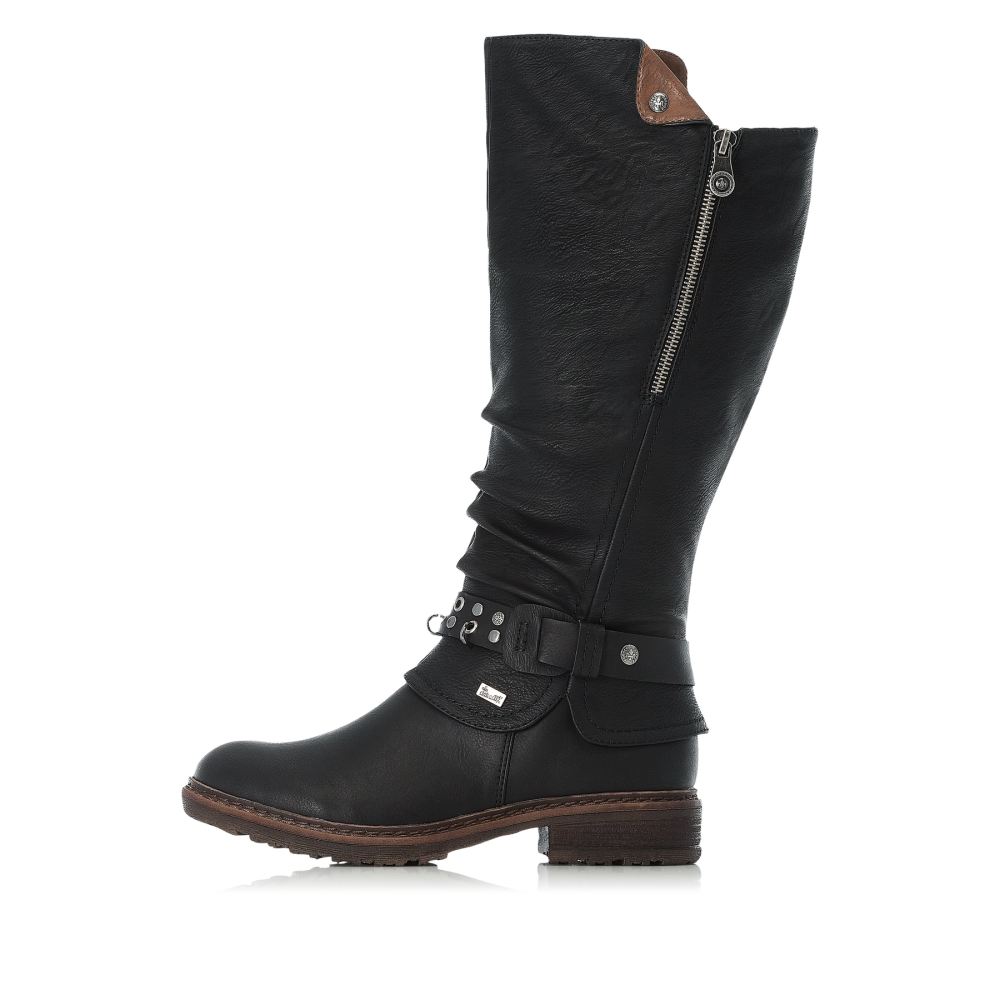 Rieker Women's High-Shaft Boots - Night Black