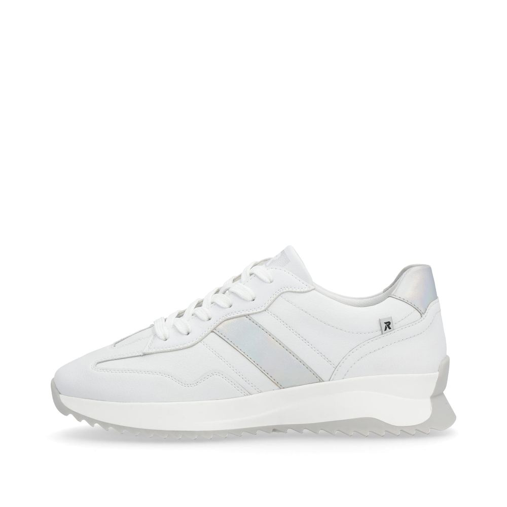 Rieker Evolution Women's Low Sneakers - Pearl-Whitesilver Metallic