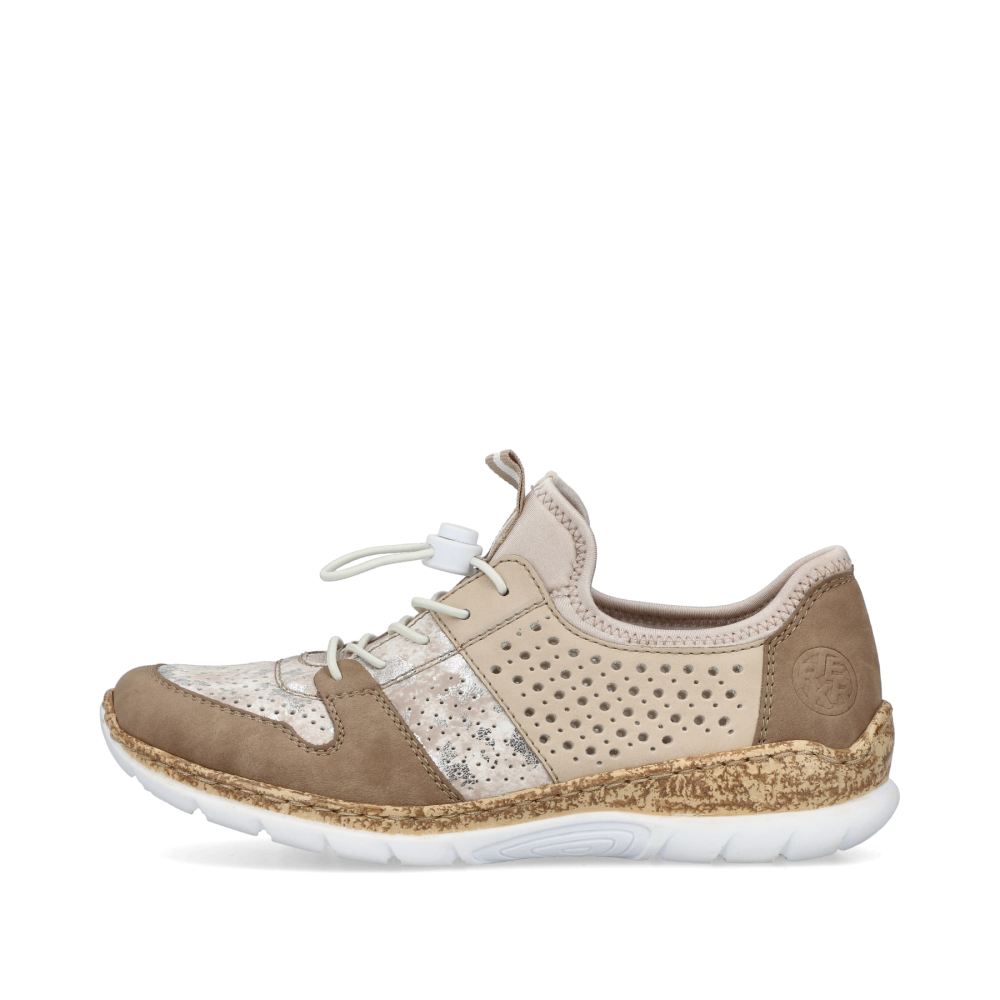 Rieker Women's Slippers - Brown-Beige