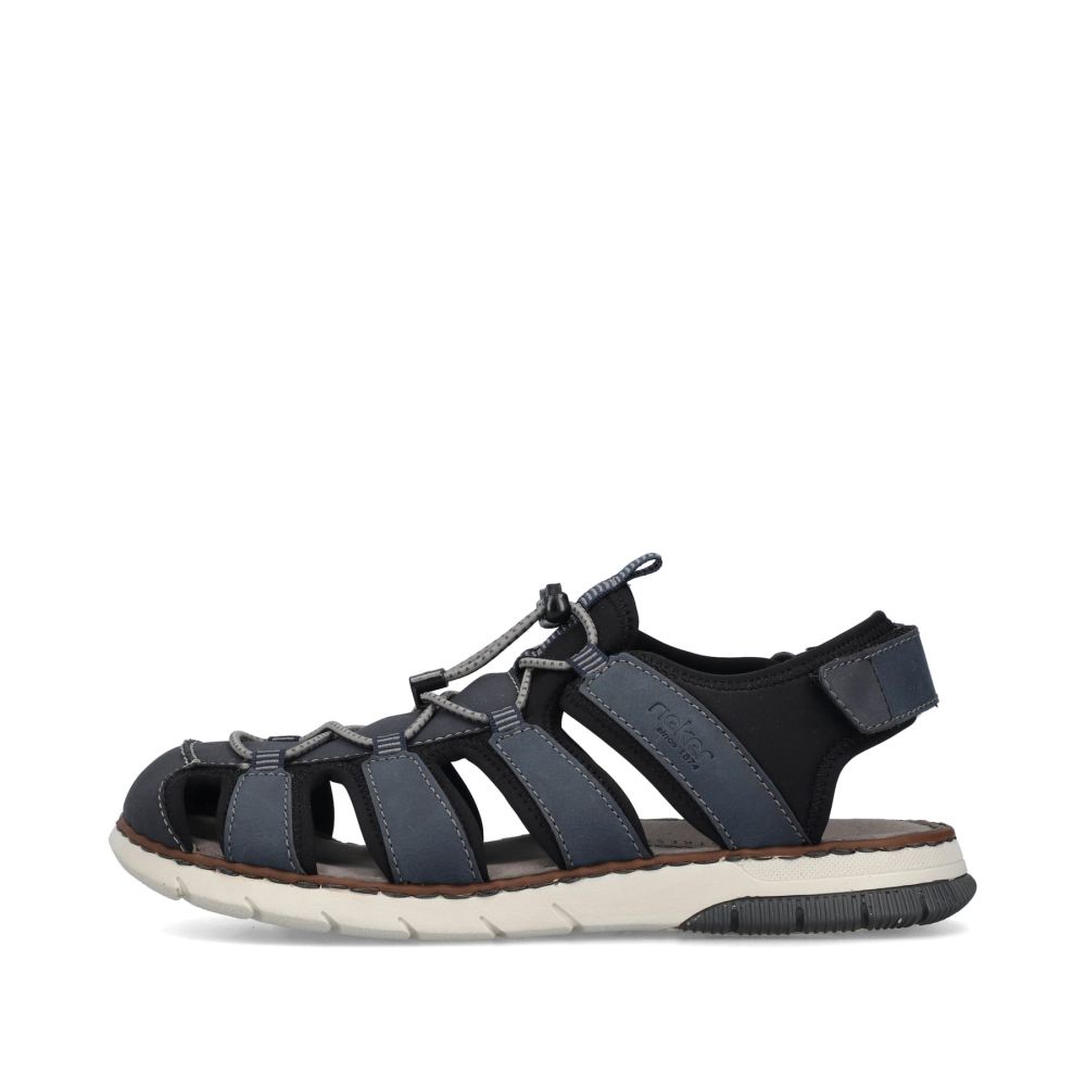 Rieker Men's Trekking Sandals - Steel Blue