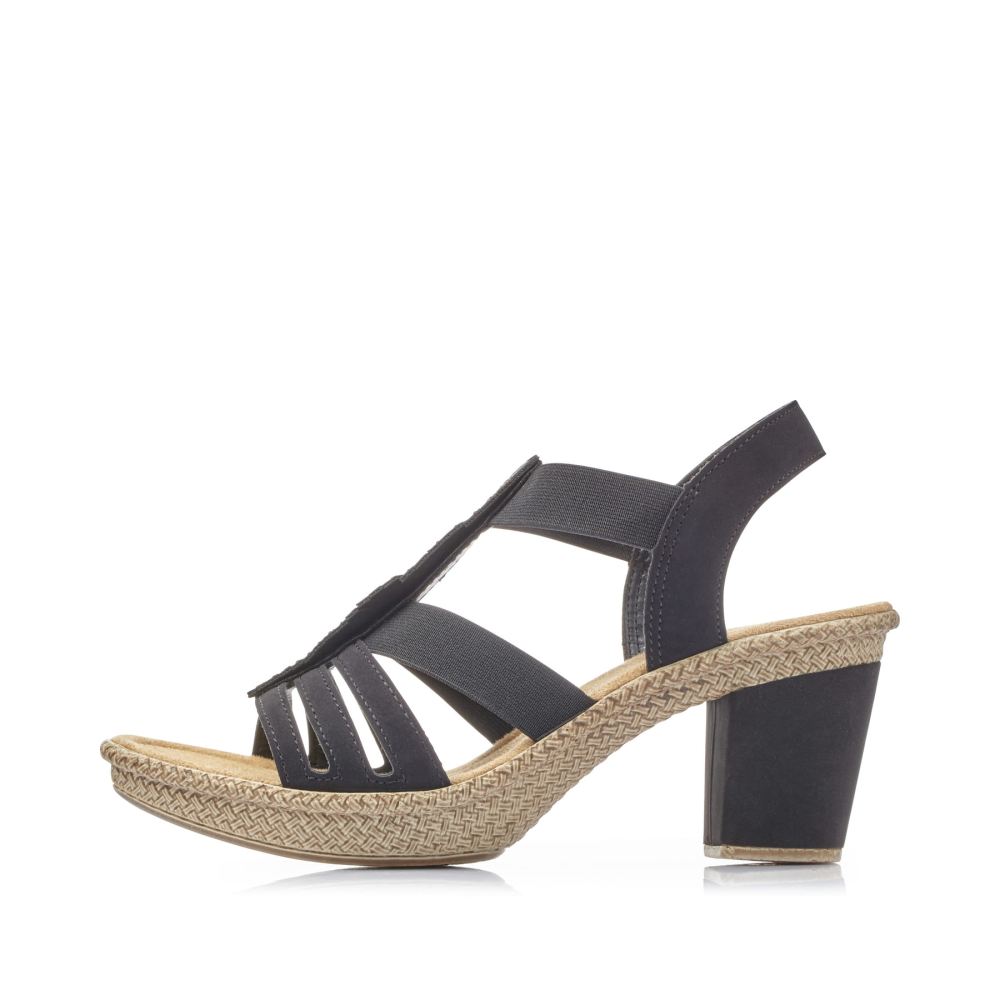 Rieker Women's Strappy Sandals - Deep Black