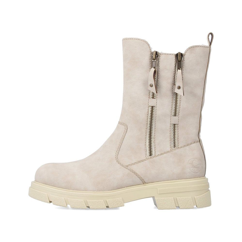 Rieker Women's Biker Boots Sand Beige
