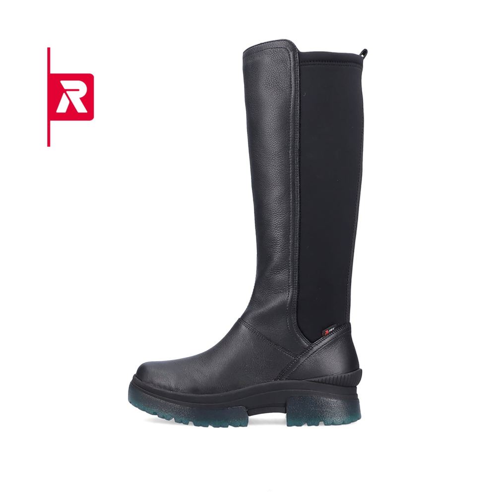 Rieker Women's High Shaft Boots Midnight Black