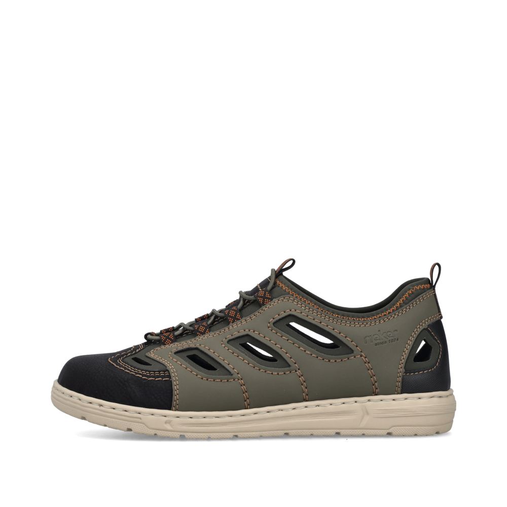 Rieker Men's Slippers - Green Gray