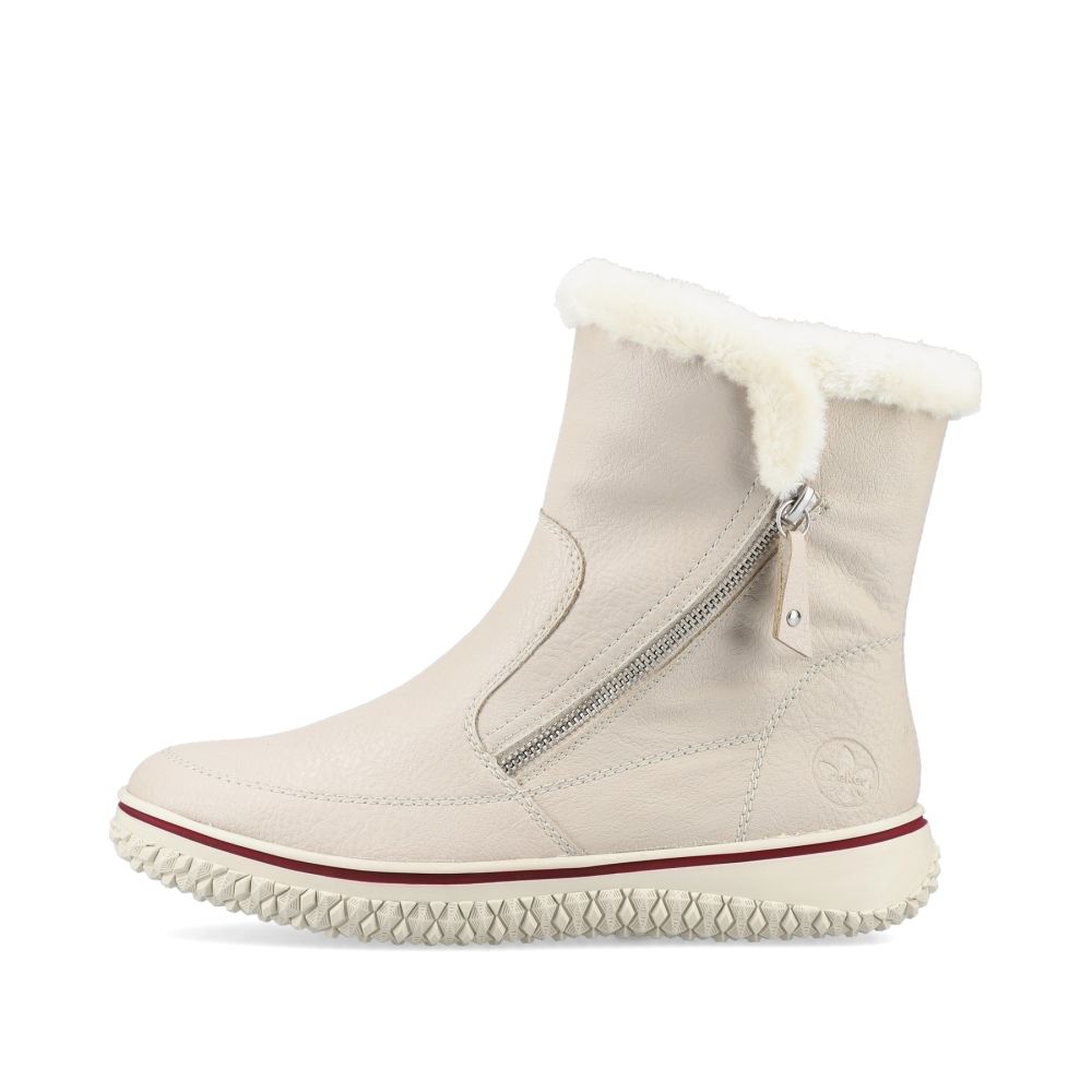 Rieker Women's Short Boots - Cream Beige