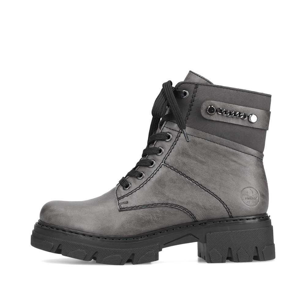 Rieker Women's Biker Boots - Moon Gray
