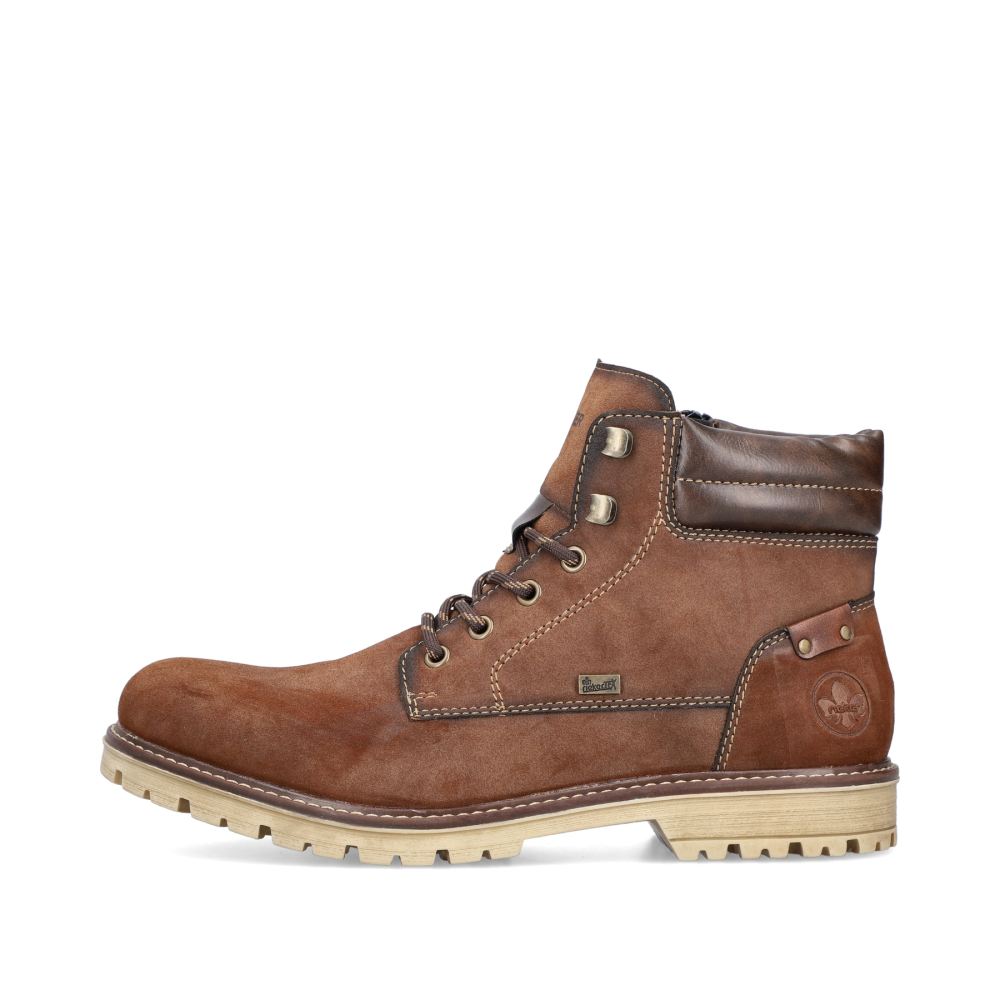 Rieker Men's Lace-Up Boots - Chestnut Brown