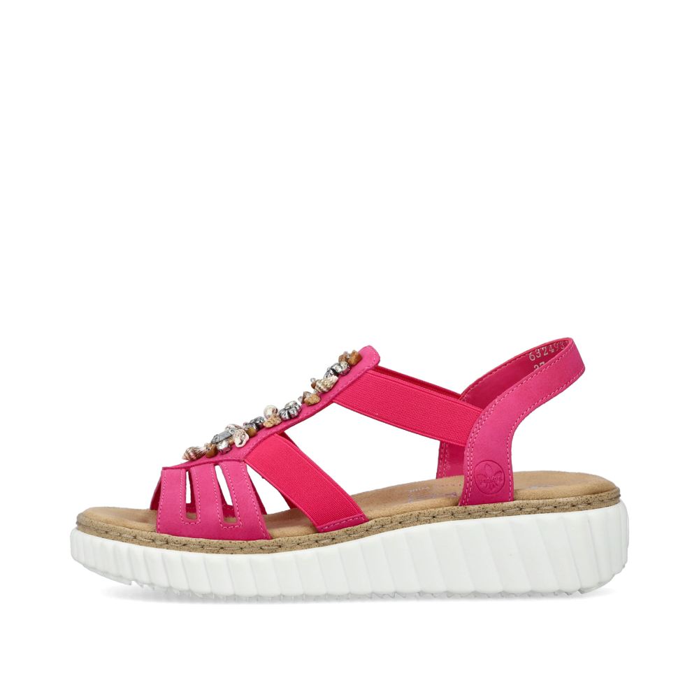 Rieker Women's Wedge Sandals - Pink
