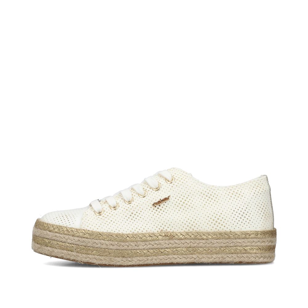 Rieker Women's Lace-Up Shoes - Swan White