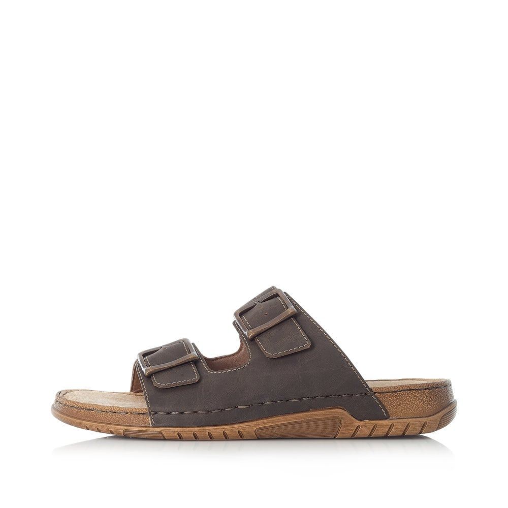 Rieker Men's Mules - Brown-Gray