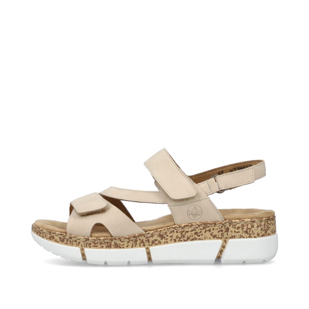 Rieker Women's Strappy Sandals - Light Beige