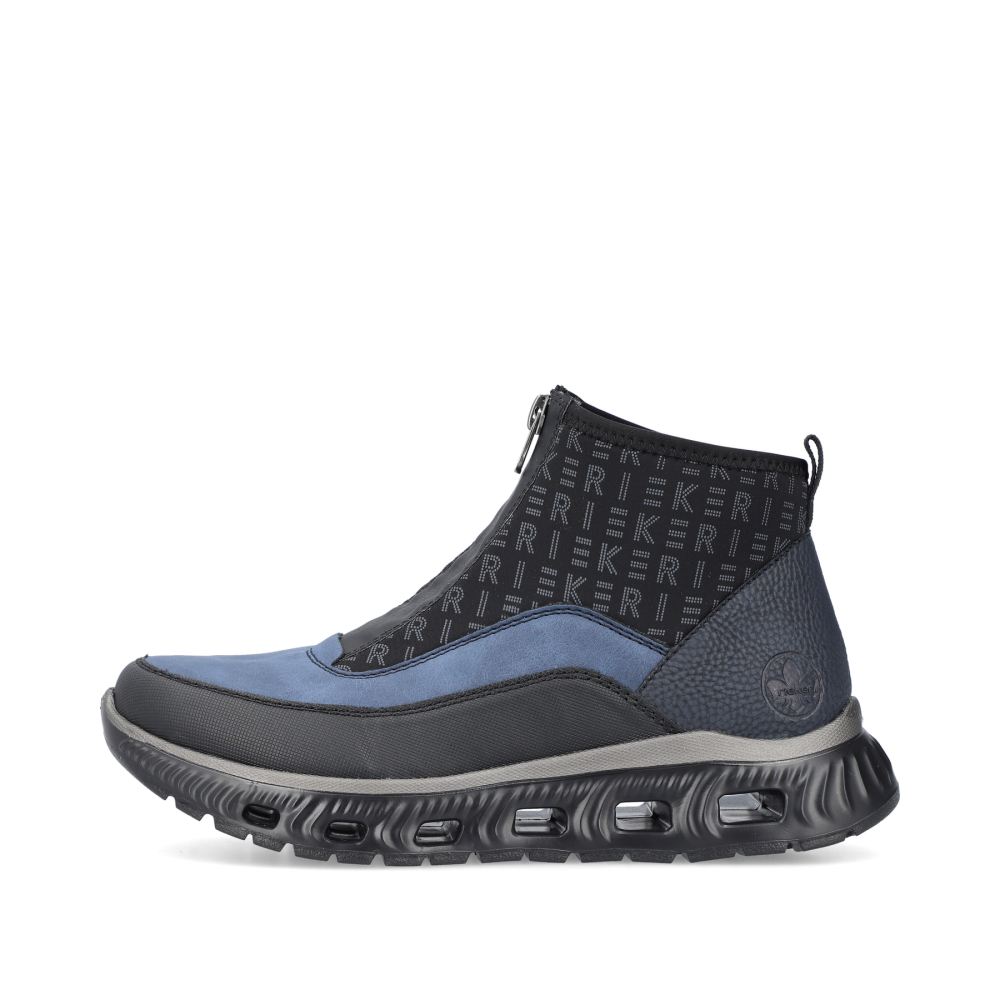 Rieker Women's High-Top Sneakersasphalt Black-Ocean Blue