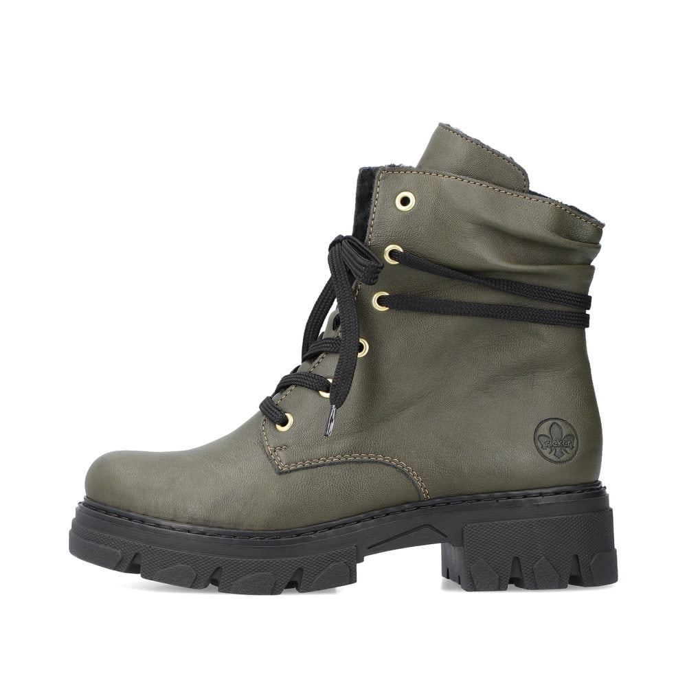 Rieker Women's Biker Boots Khaki Green