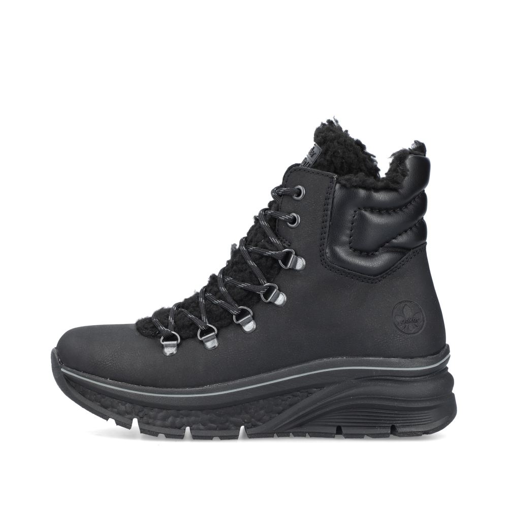 Rieker Women's Lace-Up Boots Asphalt Black