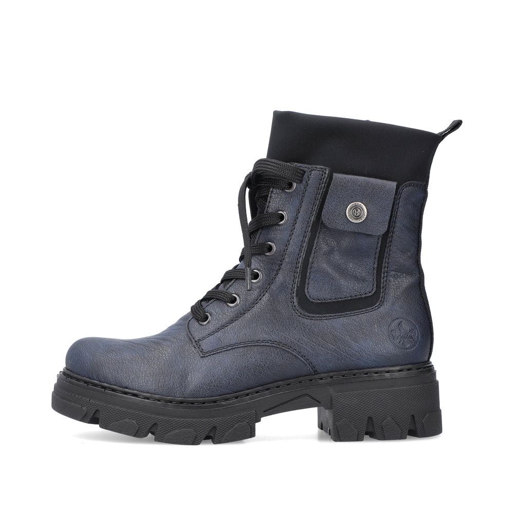 Rieker Women's Biker Boots Navy Blue